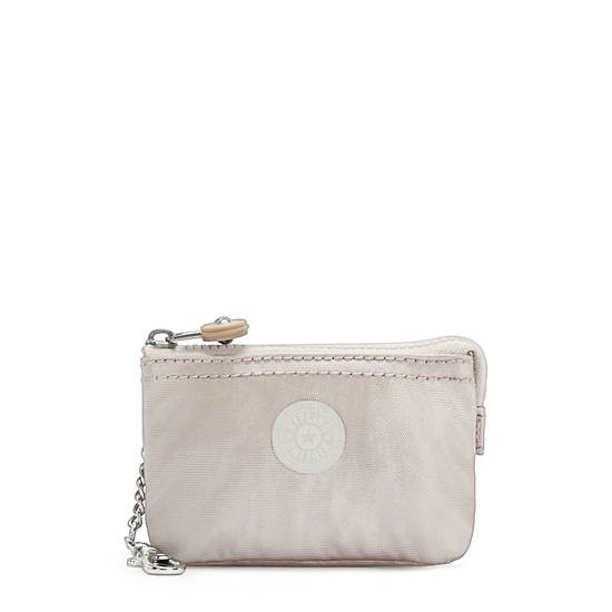 Kipling Creativity Mini Pouch Metallic Keychain Táska Bézs | HU 2103QM